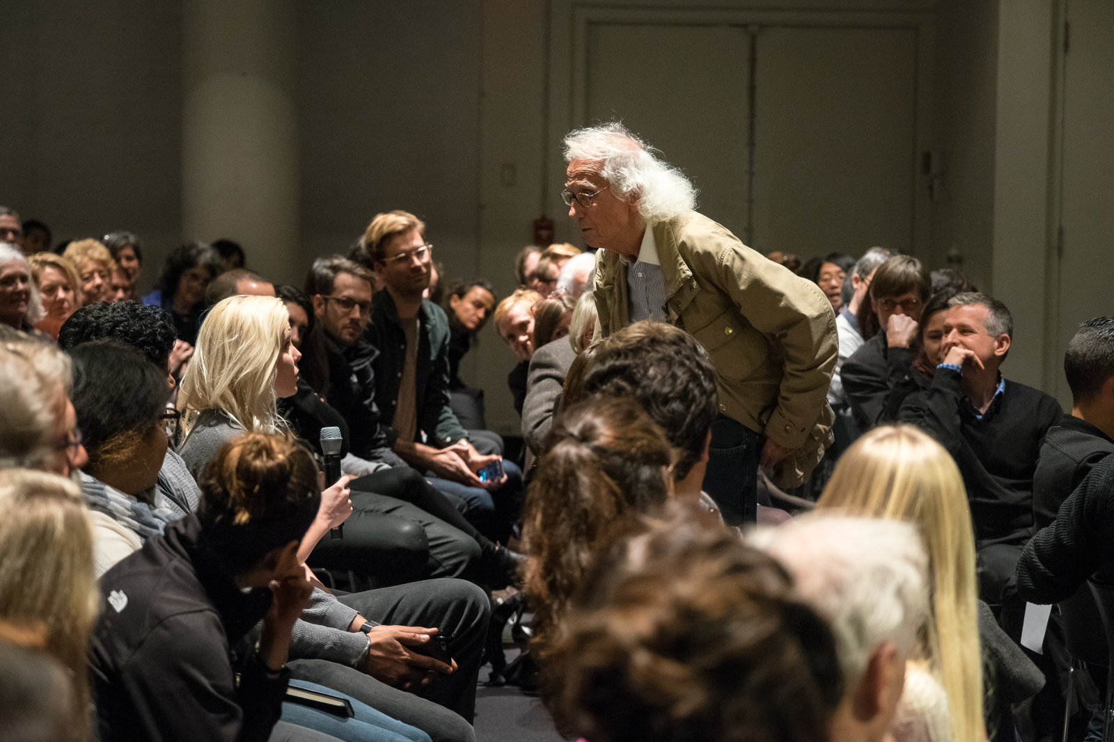 Photo from Rouse Visiting Artist Lecture: Christo, “The Floating Piers, Lake Iseo, Italy, 2014-16, and Two Works In Progress” event