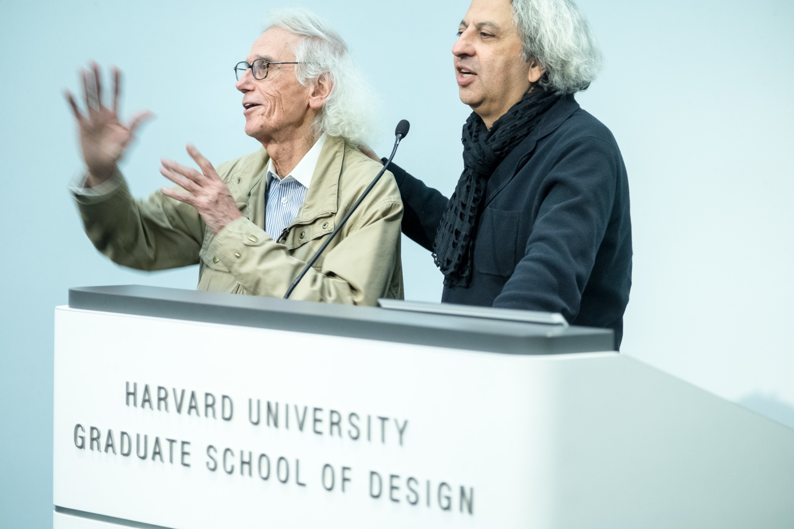 Photo from Rouse Visiting Artist Lecture: Christo, “The Floating Piers, Lake Iseo, Italy, 2014-16, and Two Works In Progress” event
