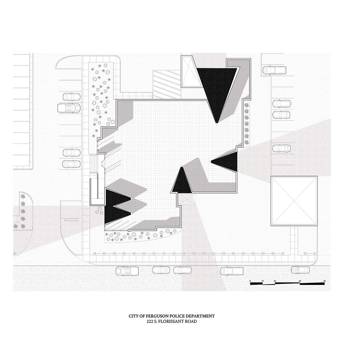 Floor plan of the Ferguson Police Department
