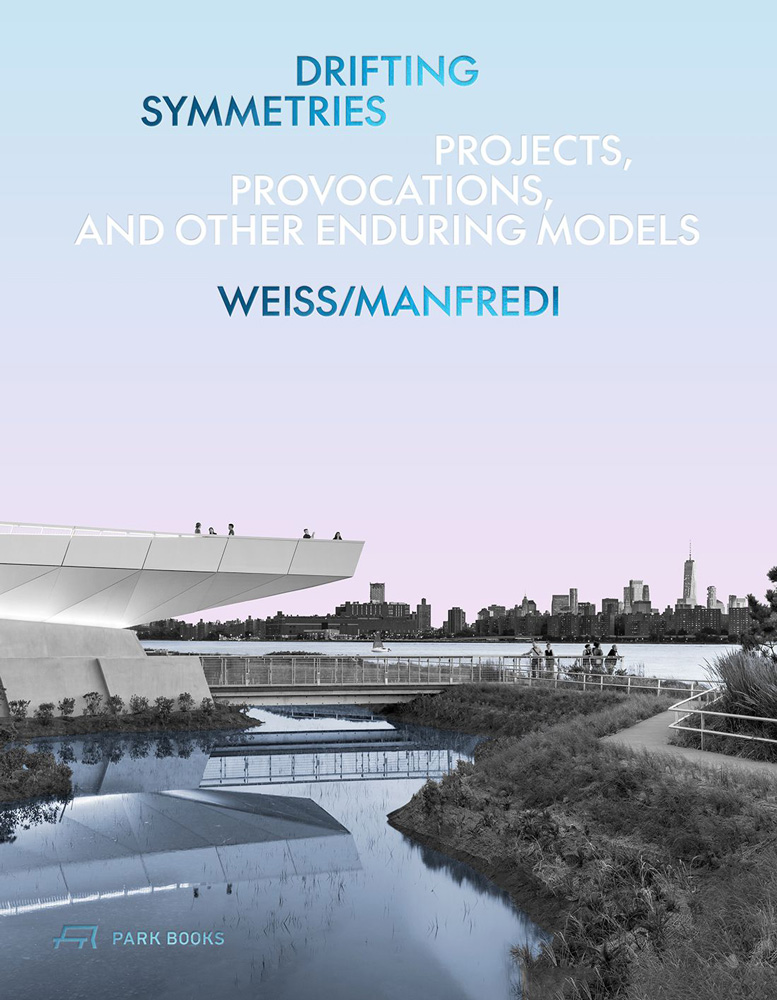 Book cover showing white modern project with walkway in foreground and river and cityscape in background.