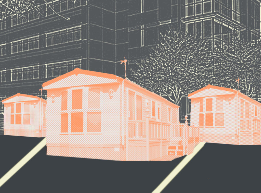 Illustration of small houses.
