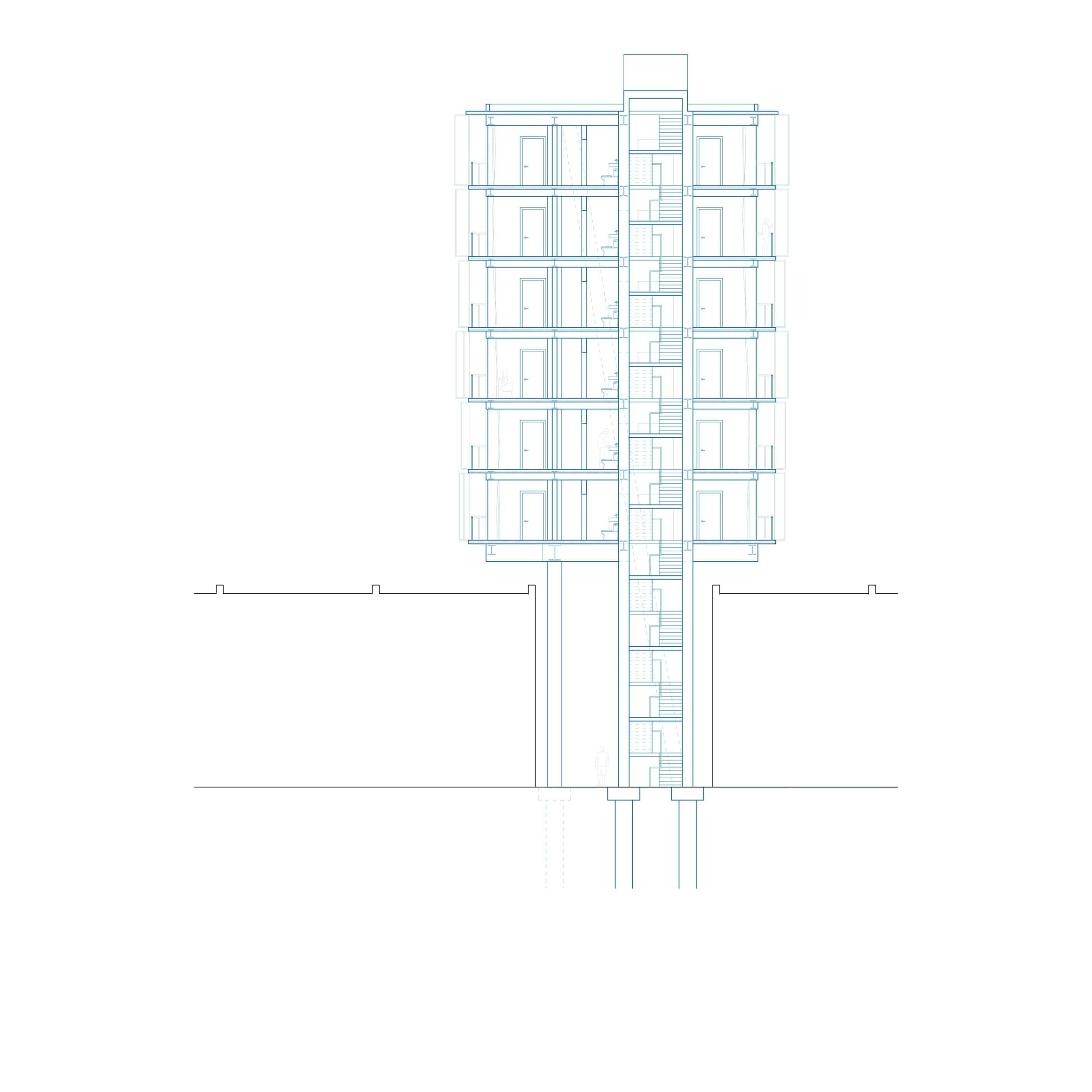 Architectural diagram of a building